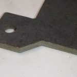 A 5mm thick steel plate water jet cut